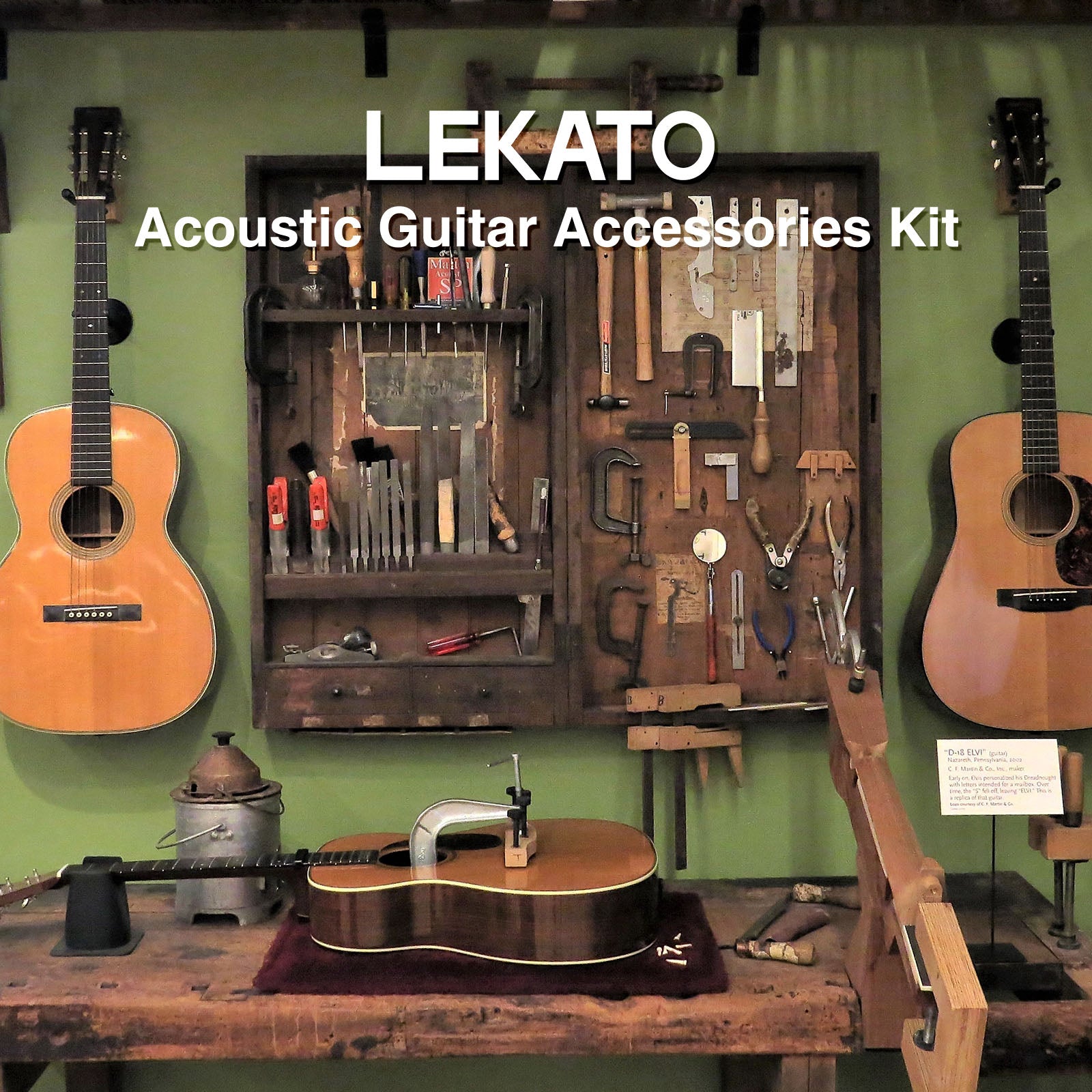 LEKATO 72Pcs Guitar Tool Kit Repair Maintenance