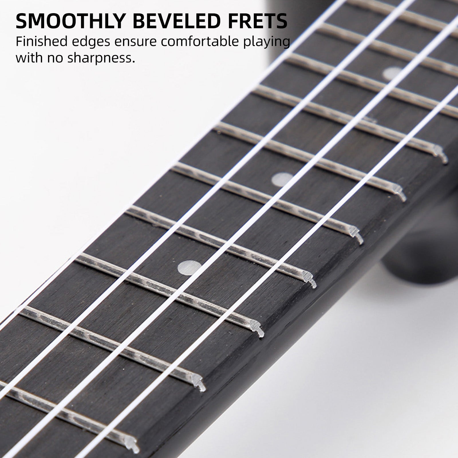 LEKATO 21 Inch Gradient Macron Simple Ukulele Composite Carbon Travel Set