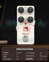 POGOLAB Guitar Effect Pedal Distortion True Bypass for Electric Guitar Bass - LEKATO-Best Music Gears And Pro Audio