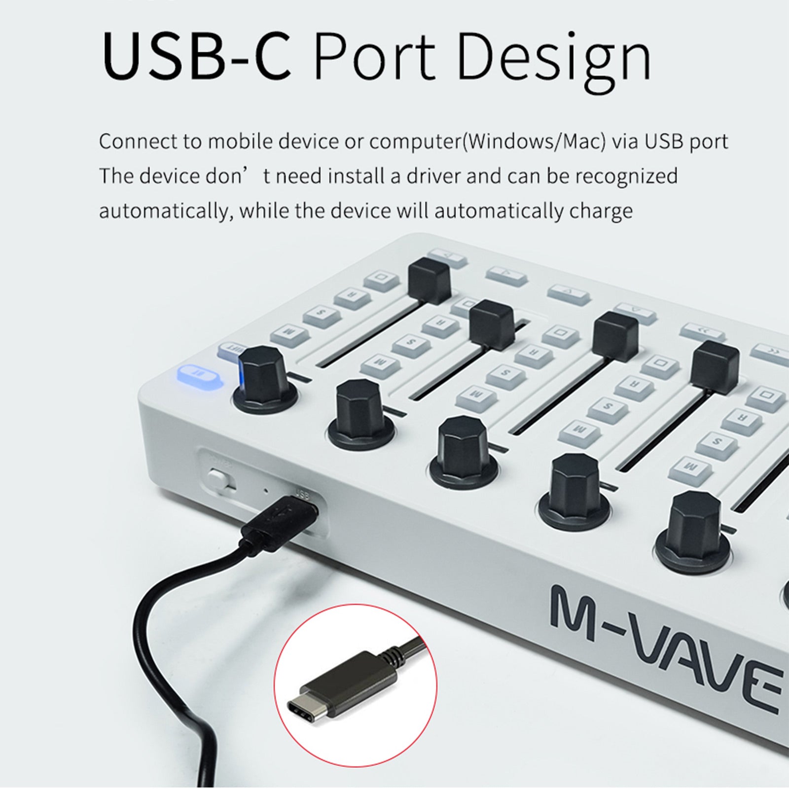 M-VAVE SMC-Mixer Wireless MIDI Controller Mixing Console