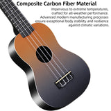 LEKATO 21 Inch Gradient Macron Simple Ukulele Composite Carbon Travel Set