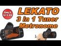 LEKATO 3-in-1 Gitarren-Metronom-Tuner-Tongenerator zum Anklemmen für alle Instrumente