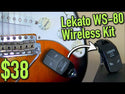 Lekato WS-80 2.4G ワイヤレス ギター システム トランスミッター レシーバー