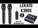 LEKATO K380S 2.4G Wireless Dual Handheld Dynamic Microphone Set 30hrs Mic