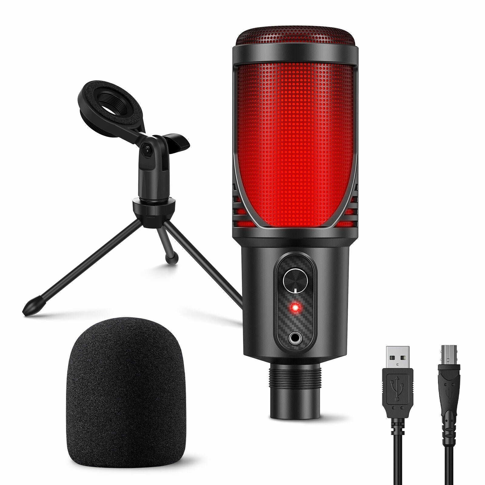 JAMELO USB Condenser Microphone Mic w/Tripod Stand Recording Studio Android IOS PC - LEKATO-Best Music Gears And Pro Audio