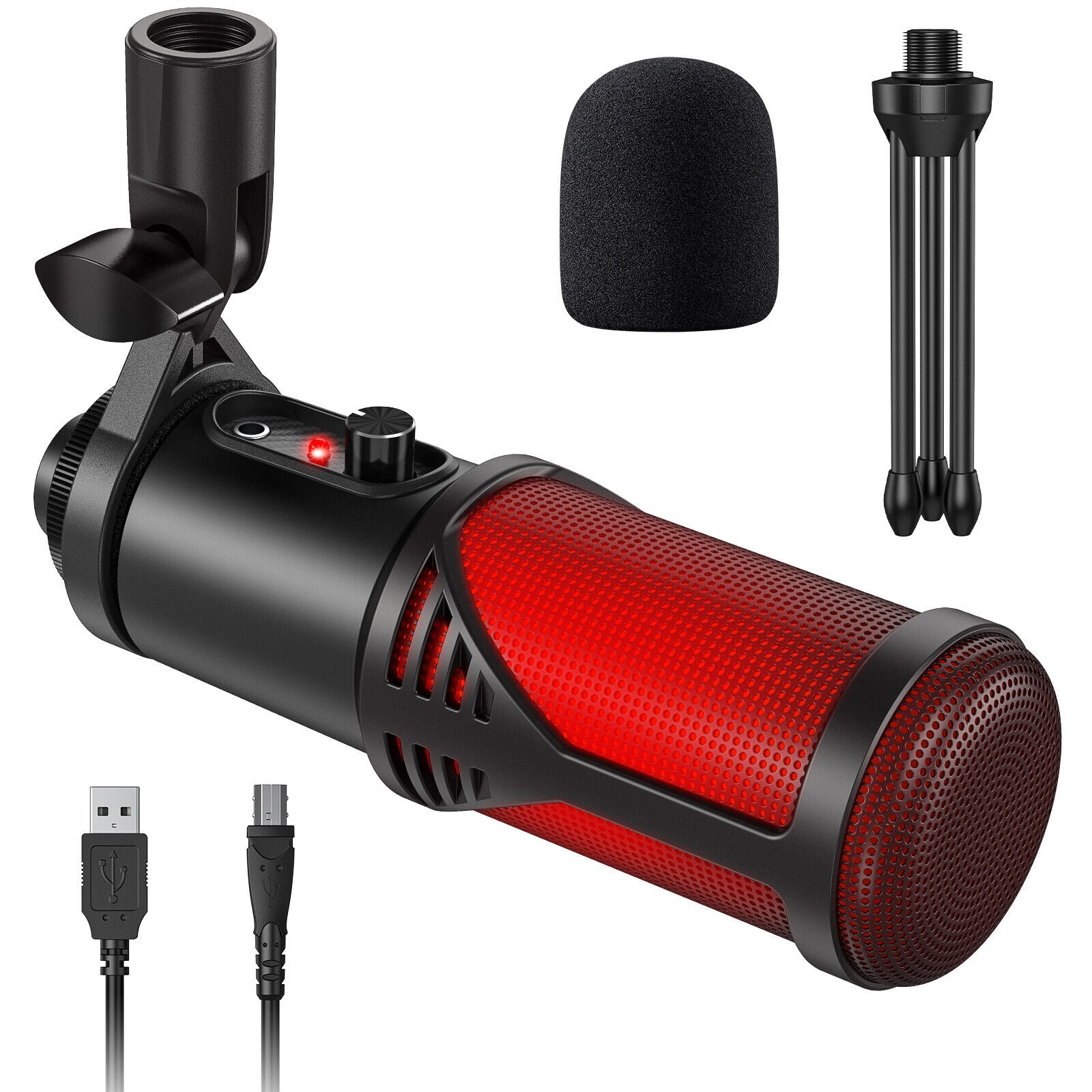 JAMELO USB Condenser Microphone Mic w/Tripod Stand Recording Studio Android IOS PC - LEKATO-Best Music Gears And Pro Audio