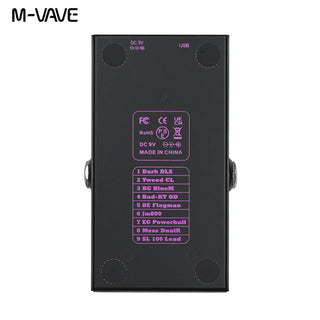 M-VAVE MINI-AMP Guitar Simulation Effect Pedal 9 Classic Amp Effects 3 Band EQ - LEKATO-Best Music Gears And Pro Audio