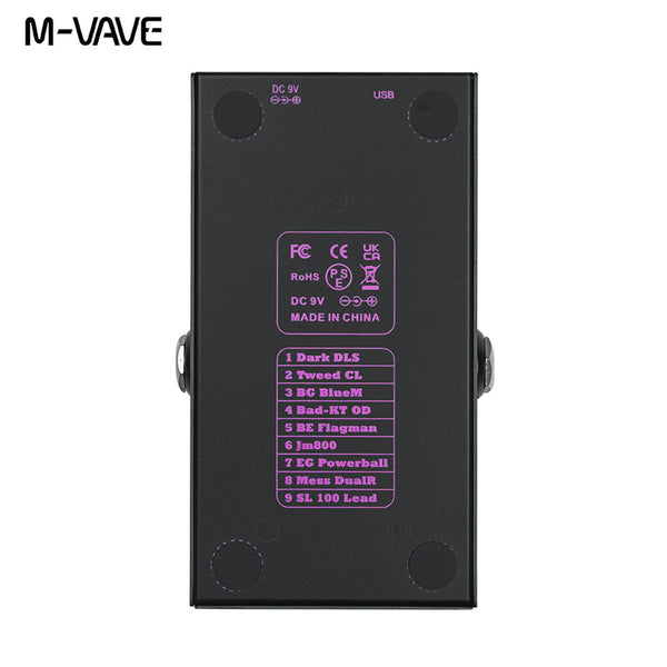 M-VAVE MINI-AMP Guitar Simulation Effect Pedal 9 Classic Amp Effects 3 Band EQ - LEKATO-Best Music Gears And Pro Audio