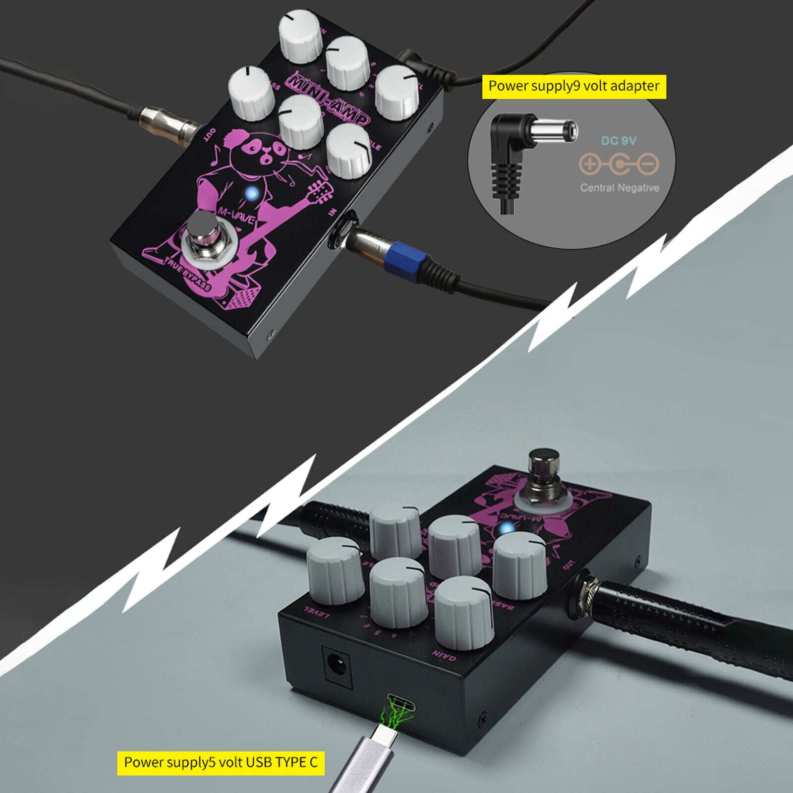 M-VAVE MINI-AMP Guitar Simulation Effect Pedal 9 Classic Amp Effects 3 Band EQ - LEKATO-Best Music Gears And Pro Audio