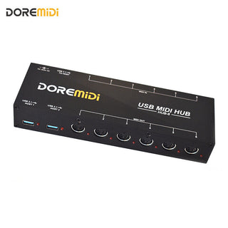 DOREMiDi HUB-8 MIDI 6x6 MIDI Interface Host X2 USB3.1 MIDI Hub Box 96 Channels - LEKATO-Best Music Gears And Pro Audio