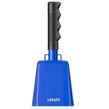 LEKATO 6.3" 8" 10" Steel Cowbell with Handle Cheering Bell for Sports Events Copper