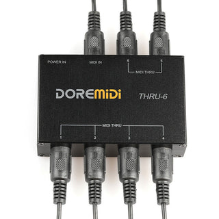 DOREMIDI THRU-6 Box 6 MIDI Outputs Standard MIDI Five-Pin Interface 16 Channels - LEKATO-Best Music Gears And Pro Audio