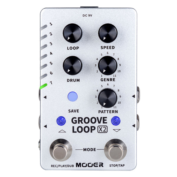 MOOER GROOVE LOOP X2 Stereo Drum Machine Phrase 10mins Looper 121 Rhythm Drum - LEKATO-Best Music Gears And Pro Audio
