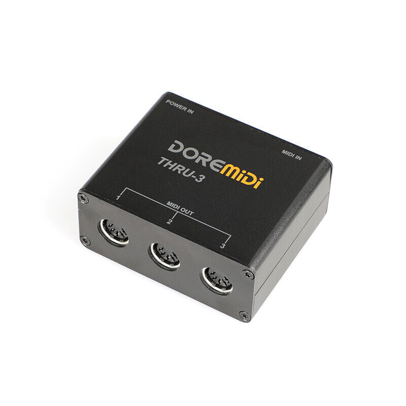 DOREMiDi MIDI Host Box THRU-3 MIDI Five-pin Interface No Delay Converter Adapter - LEKATO-Best Music Gears And Pro Audio