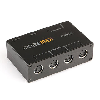 DOREMIDI THRU-6 Box 6 MIDI Outputs Standard MIDI Five-Pin Interface 16 Channels