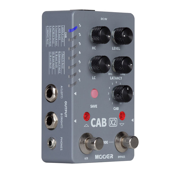 MOOER Cab X2 Double Stud IR-loading Stereo Box Simulator Guitar Effect Pedal - LEKATO-Best Music Gears And Pro Audio