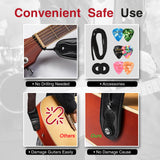 LEKATO LGS-6 Guitar Strap with 6 Picks 2 Locks for Electric Acoustic Guitar Bass - LEKATO-Best Music Gears And Pro Audio