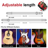 LEKATO LGS-6 Guitar Strap with 6 Picks 2 Locks for Electric Acoustic Guitar Bass - LEKATO-Best Music Gears And Pro Audio