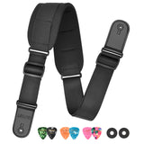 Adjustable 42-58" Bass Guitar Strap Belt w/ 3.3" Sponge Pad Decompression Padded - LEKATO-Best Music Gears And Pro Audio