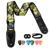 LEKATO LGS-6 Guitar Strap for Electric Acoustic Guitar Bass 6 Picks 2 Locks Gift - LEKATO-Best Music Gears And Pro Audio