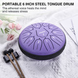 LEKATO 6" Tongue Drum 11 Notes D Tune Percussion Zen Meditation Yoga Gift (Get $10 Coupon) - LEKATO-Best Music Gears And Pro Audio