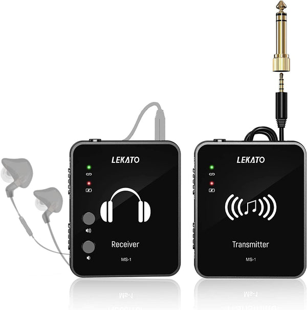 LEKATO MS-1 Wireless in-Ear Monitor System Transmitter Receiver (Get $   Buy Musical Instruments, Pedals, Wireless, Drum, Pro Audio & More - LEKATO