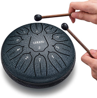 Buy m01862bl LEKATO Tongue Drum 11 Notes D Tune Percussion Zen Meditation Yoga Christmas Gift