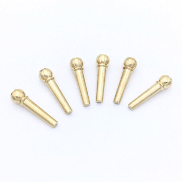 Set of 6pcs Brass Guitar Bridge Pins String Nail For Acoustic Guitar Accessories - LEKATO-Best Music Gears And Pro Audio