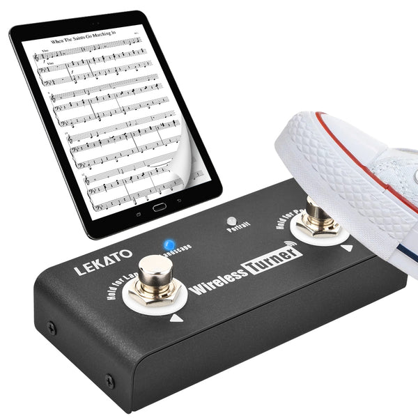 LEKATO Wireless Page Turner Pedal Foot Controller
