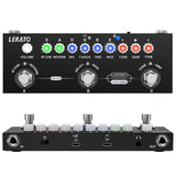 LEKATO Electric Guitar Bass Acoustic Guitar Multi-Effect Pedal 9 Preamp 8 IR CAB 5 Effects - LEKATO-Best Music Gears And Pro Audio