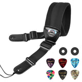 LEKATO Bass Electric Guitar Strap 3 inches Wide Holder Adjustable 50" - 61" M01400L (Get $10 Coupon) - LEKATO-Best Music Gears And Pro Audio