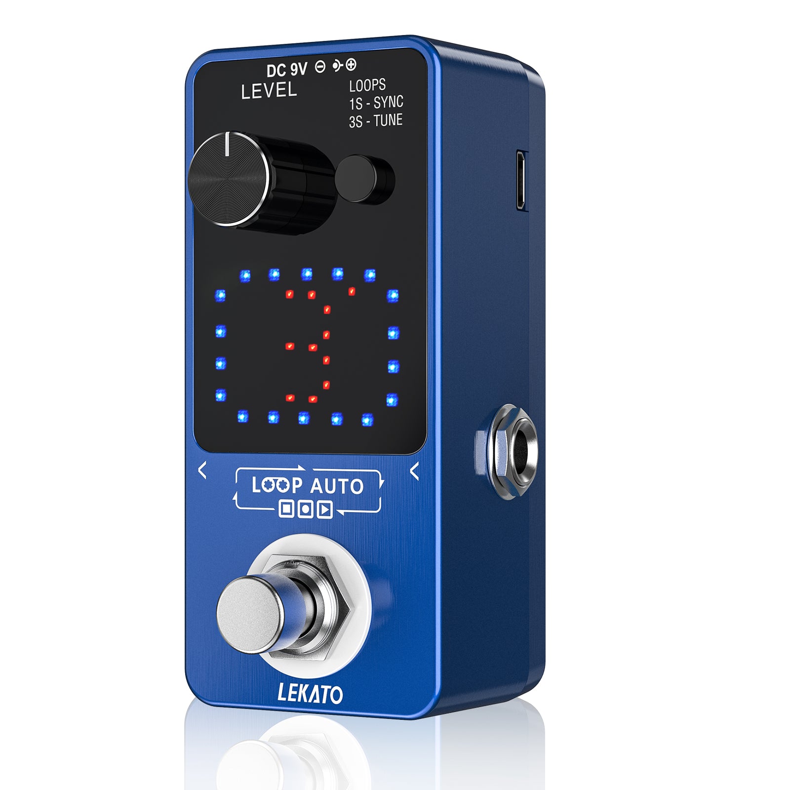 Lekato Looper Guitar Effect Pedal Tuner Recording 3 Wave Slot 18 Mins Auto  Loop – LEKATO