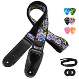 LEKATO Bass/Acoustic/Electric Guitar Strap Embroidery Bohemian Style 2'' Wide - LEKATO-Best Music Gears And Pro Audio