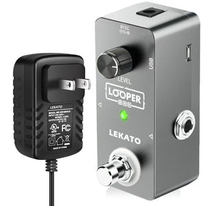 LEKATO Looper Effect Pedal Loop Stage 5 Mins for Electric Guitar Bass