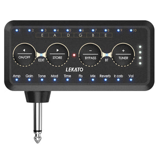 LEKATO PA-1 Guitar Headphone Amplifier Amp w/ Tuner Bluetooth (Get $15 Coupon) - LEKATO-Best Music Gears And Pro Audio