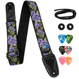 LEKATO Bass/Acoustic/Electric Guitar Strap Embroidery Bohemian Style 2'' Wide - LEKATO-Best Music Gears And Pro Audio