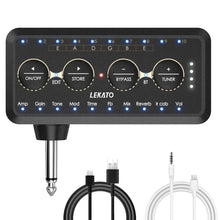 Load image into Gallery viewer, LEKATO Guitar Headphone Amplifier w/10 Amp Models,10 IR Loading Tuner,Bluetooth Receiver