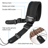 LEKATO Bass Electric Guitar Strap 3 inches Wide Holder Adjustable 50" - 61" M01400L (Get $10 Coupon) - LEKATO-Best Music Gears And Pro Audio