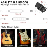 Adjustable 42-58" Bass Guitar Strap Belt w/ 3.3" Sponge Pad Decompression Padded - LEKATO-Best Music Gears And Pro Audio