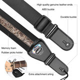 LEKATO Electric Guitar Bass Strap 3" Wide Holder Pad Belt Adjustable 45" - 55" M01400GD (Get $10 Coupon) - LEKATO-Best Music Gears And Pro Audio