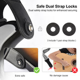 Guitar Strap Bass Belt Bundle 3" Wide Pick Holder Adjustable Punk Dark Red M01400RD (Get $10 Coupon) - LEKATO-Best Music Gears And Pro Audio