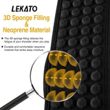 LEKATO 4 Rows 3D Sponge Filling Adjustable Guitar Strap Set 3 inch w/ 6 Picks (M01976) - LEKATO-Best Music Gears And Pro Audio