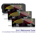 LEKATO 3-in-1 Clip-On Tuner Metronome Tone Generator
