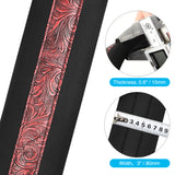 Guitar Strap Bass Belt Bundle 3" Wide Pick Holder Adjustable Punk Dark Red M01400RD (Get $10 Coupon) - LEKATO-Best Music Gears And Pro Audio