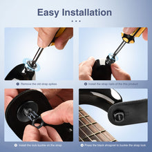 Load image into Gallery viewer, LEKATO Guitar Bass Strap Locks Super Button for Ukulele Electric Acoustic Guitar