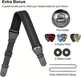 LEKATO Adjustable Memory Foam Guitar Bass Strap Belt 3" Wide 38" - 47" Long (Get $10 Coupon) - LEKATO-Best Music Gears And Pro Audio