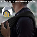 LEKATO 3.5 Inches 5 Rows 3D Sponge Filling Guitar Strap Set with 6 Picks