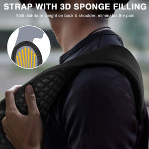 LEKATO 3D Sponge Filling Guitar Strap 3.5 inch, with 6 Picks