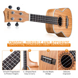 LEKATO 23" All In One Mahogany Ukulele Kit w/ Bag Strap Tuner Strings Picks Gift - LEKATO-Best Music Gears And Pro Audio