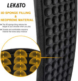 LEKATO 3.5 Inches 5 Rows 3D Sponge Filling Guitar Strap Set w/ 6 Picks (Get $10 Coupon) - LEKATO-Best Music Gears And Pro Audio